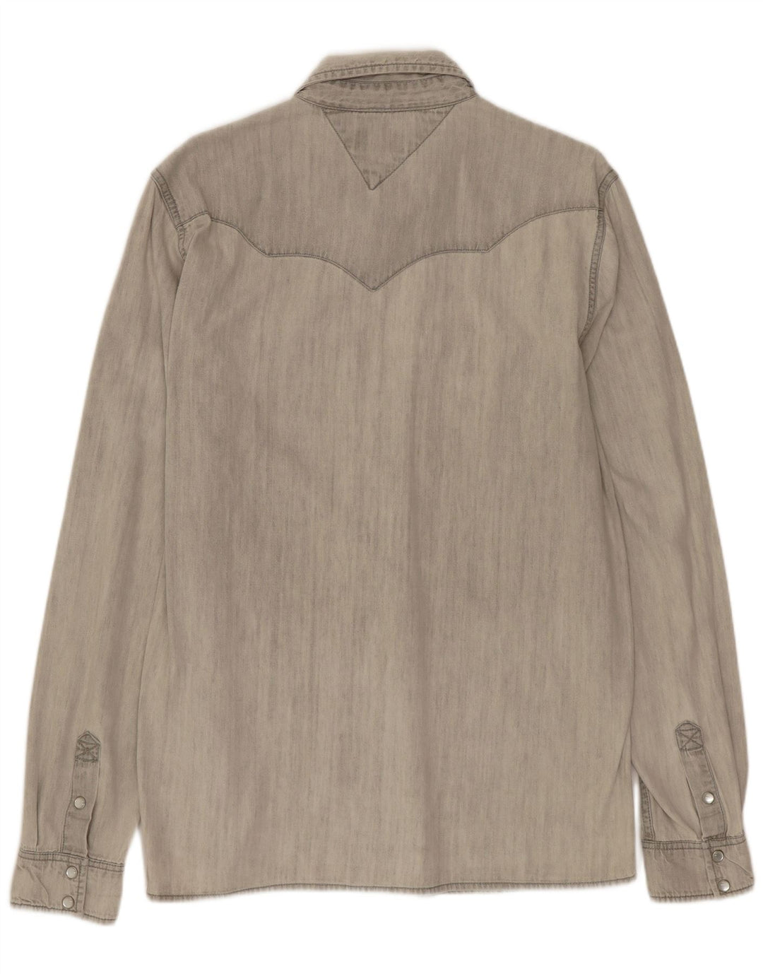 Мужская джинсовая рубашка TOMMY HILFIGER, большая серая, хлопок