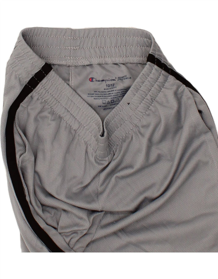 CHAMPION Boys Sport Shorts 10-11 Years Grey Polyester Vintage Champion and Second-Hand Champion from Messina Hembry 