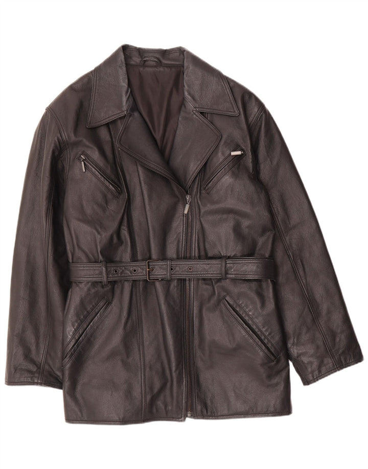 Женская кожаная куртка Canda UK 16, большая черная кожа