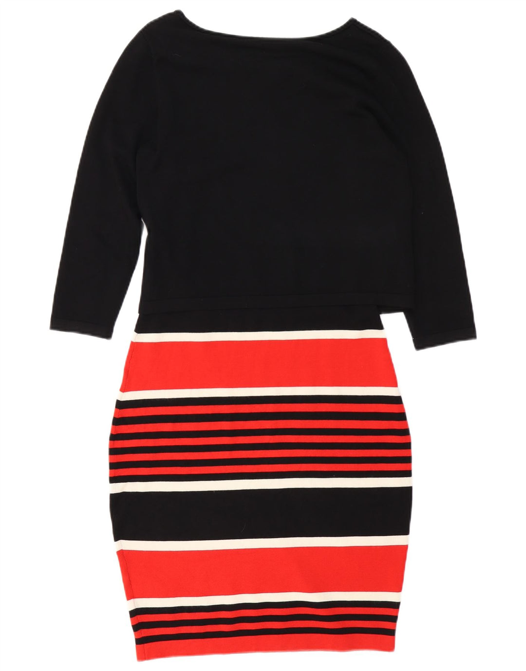 Женское платье-джемпер с рукавом 3/4 PHASE EIGHT, UK 10, маленькое черное в полоску