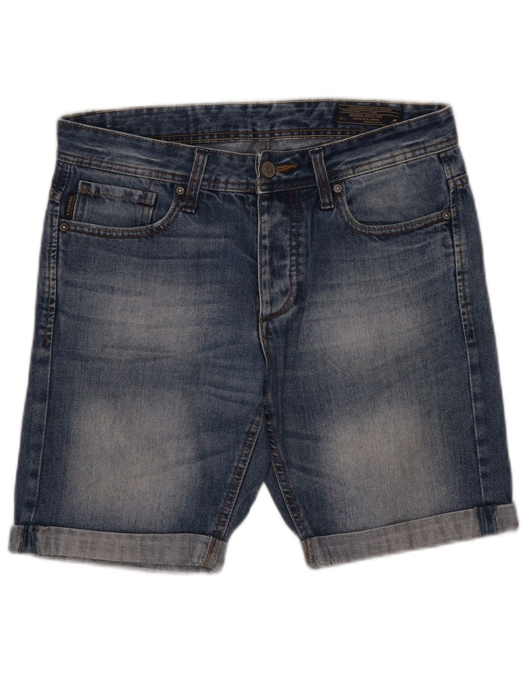 Мужские джинсовые шорты Jack & Jones, маленькие, синие, хлопок, W30