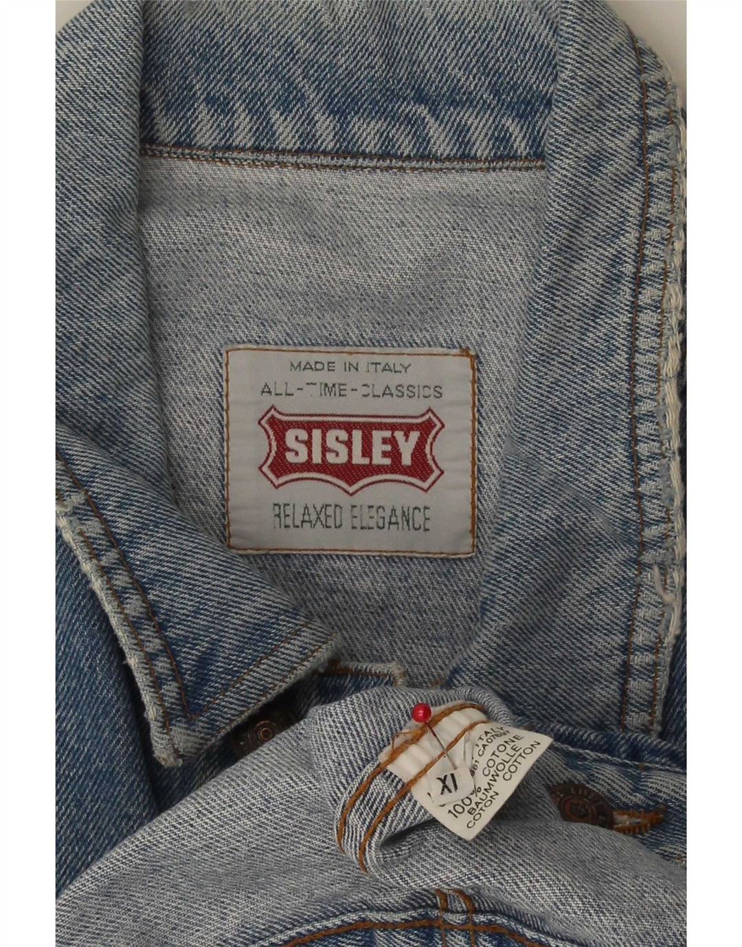 Мужская джинсовая куртка Sisley UK 42 XL, синяя, хлопок