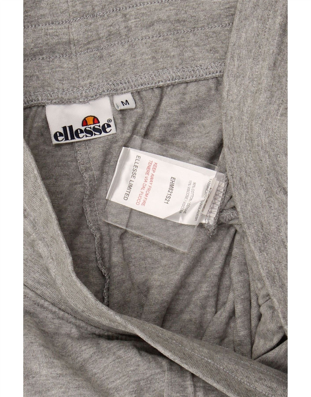 ELLESSE Мужские спортивные брюки джоггеры среднего серого цвета, хлопок