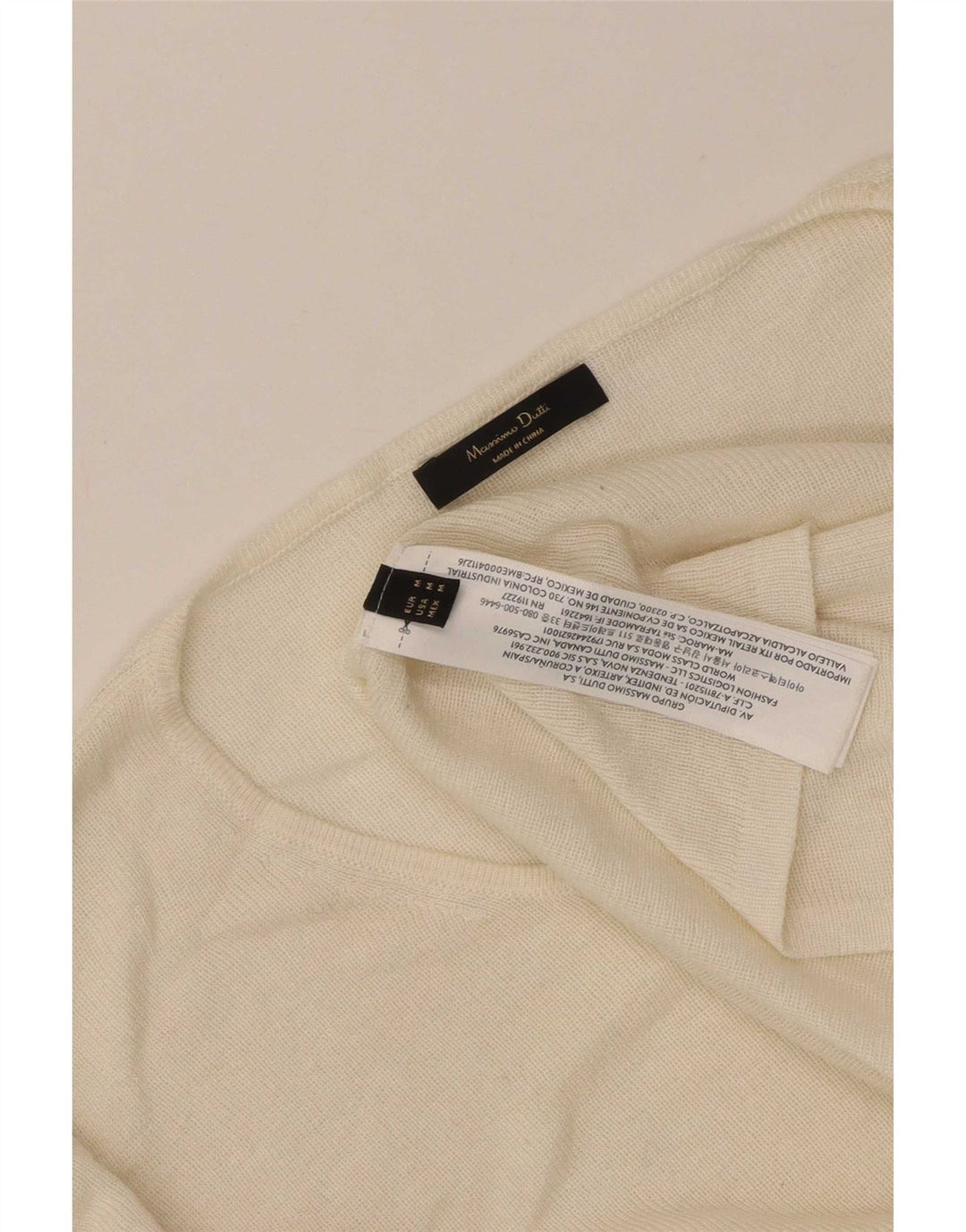 Женский топ Massimo Dutti с длинным рукавом UK 14, средний бежевый, хлопок