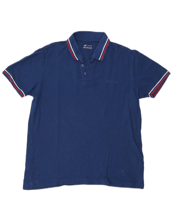 Lotto Mens Polo Shirt Large Blue