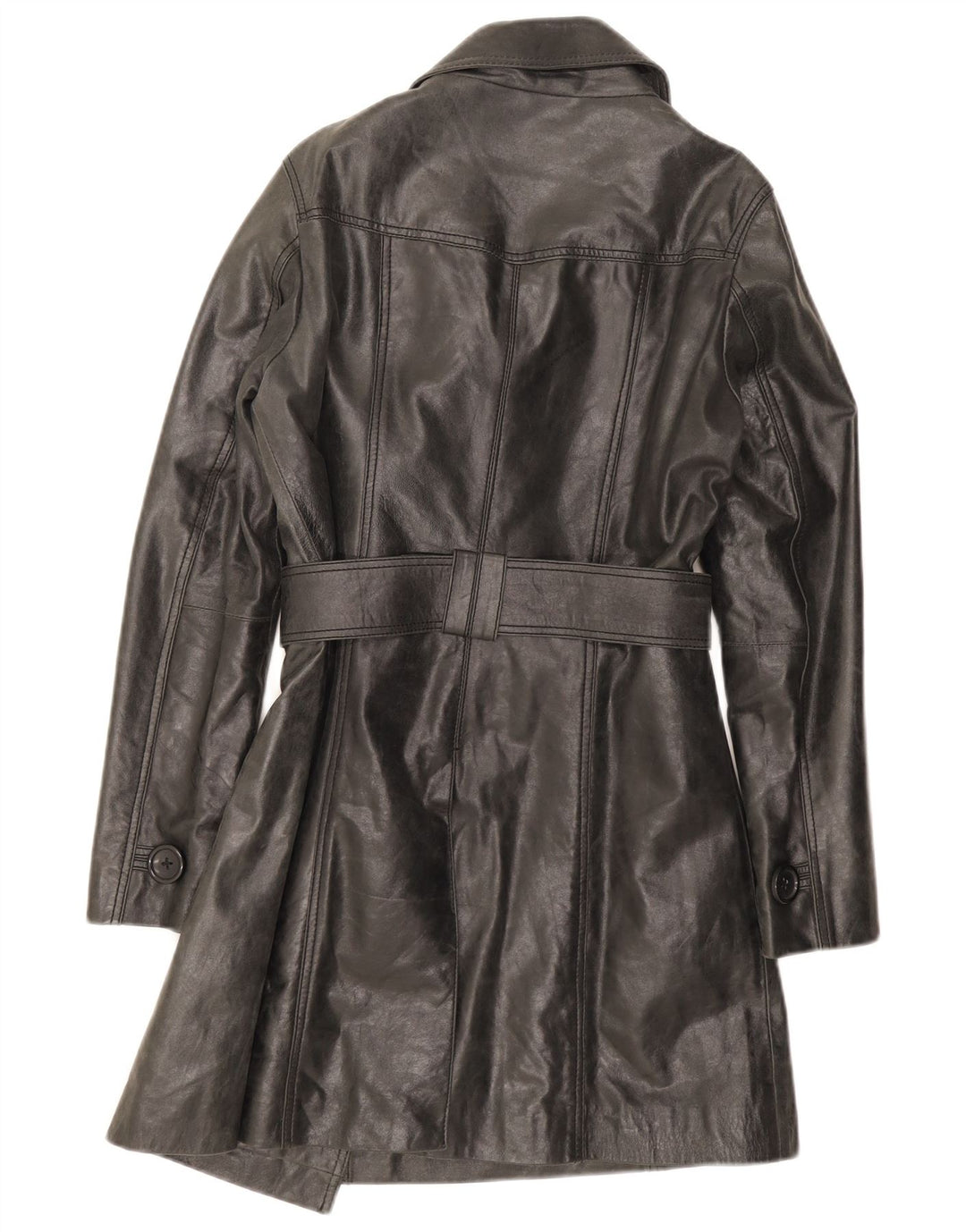 Женский кожаный плащ Oakwood UK 14, средний черный