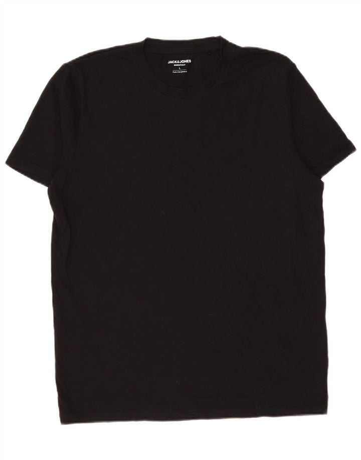 Мужская футболка Jack & Jones, большой черный хлопок