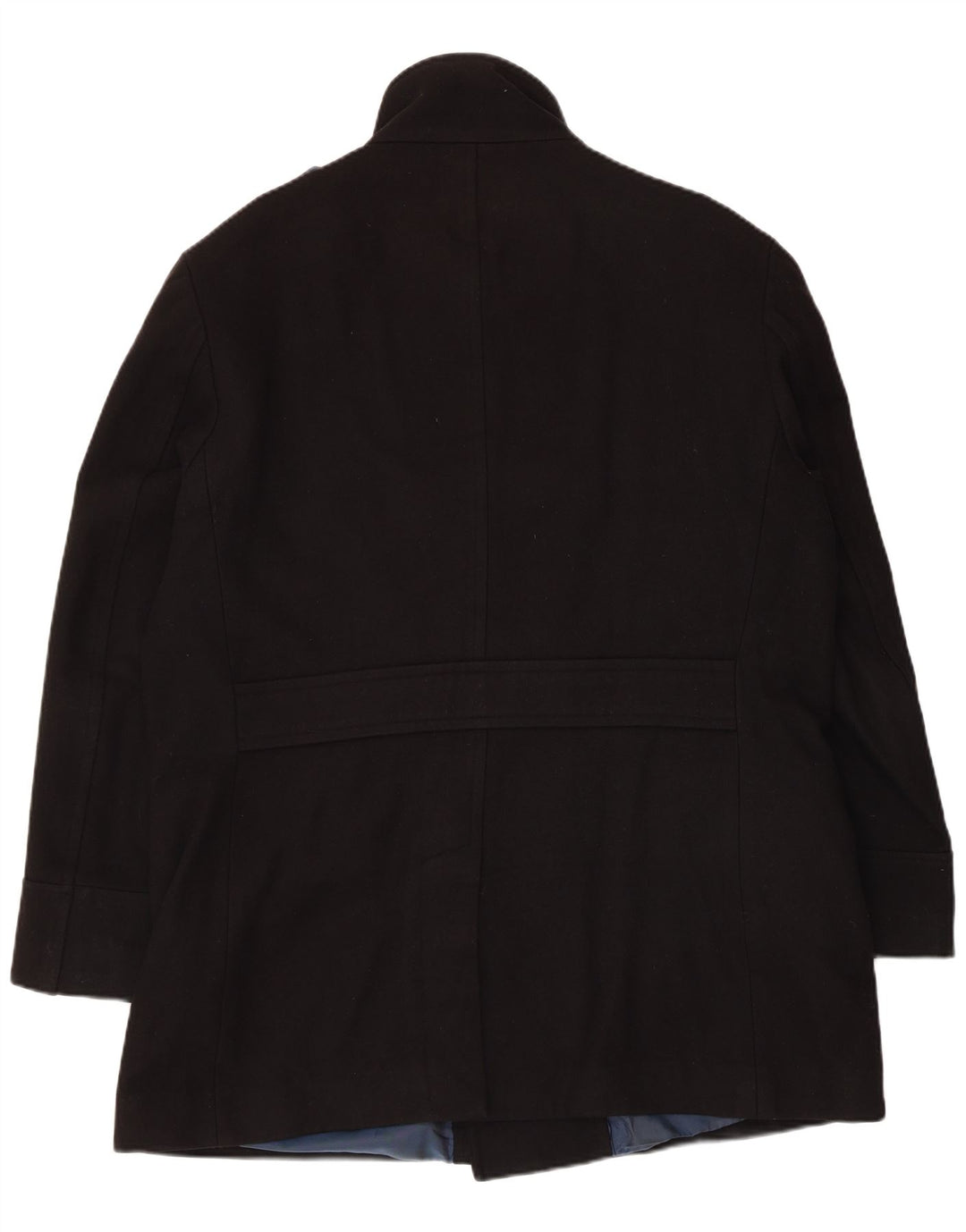 Мужское двубортное пальто Marks & Spencer UK 42 XL, черное шерстяное