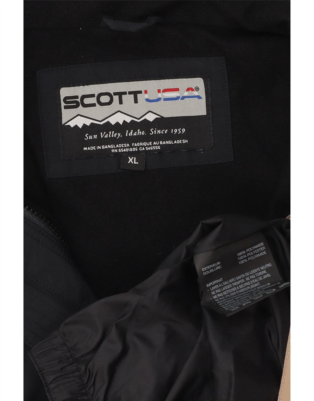 Мужская ветровка Scott UK 42 XL, черная с цветными блоками, полиамид