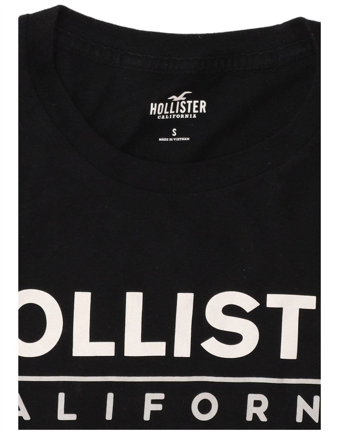 Мужская футболка с рисунком HOLLISTER, маленькая, черная, с цветными блоками