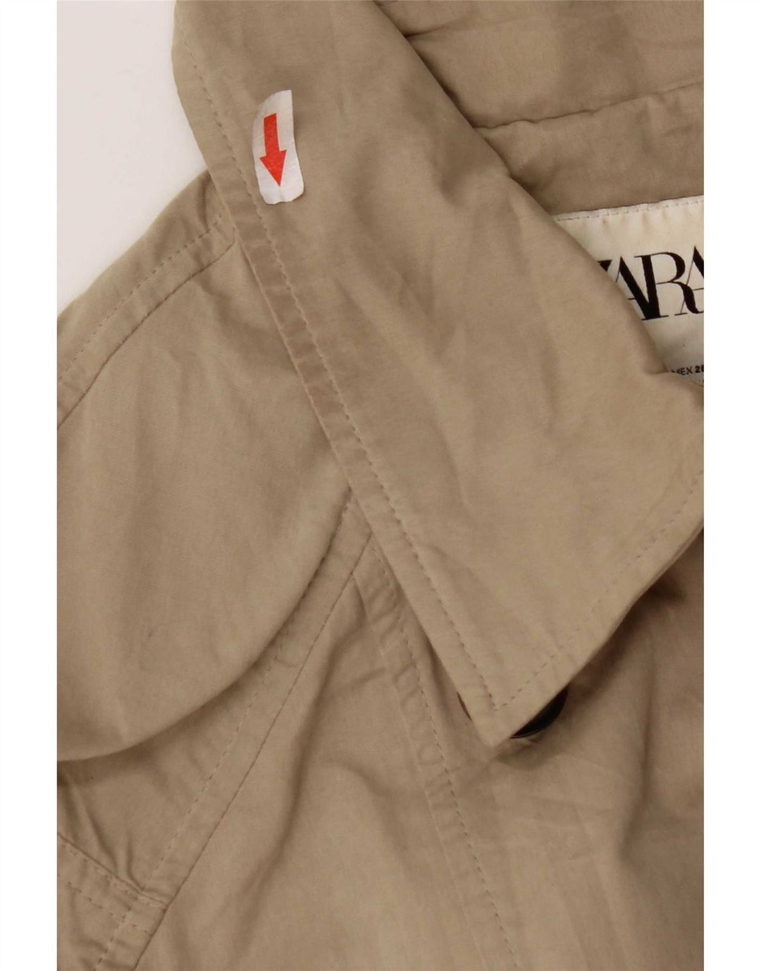 Женский плащ оверсайз Zara UK 10, маленький, бежевый, полиэстер