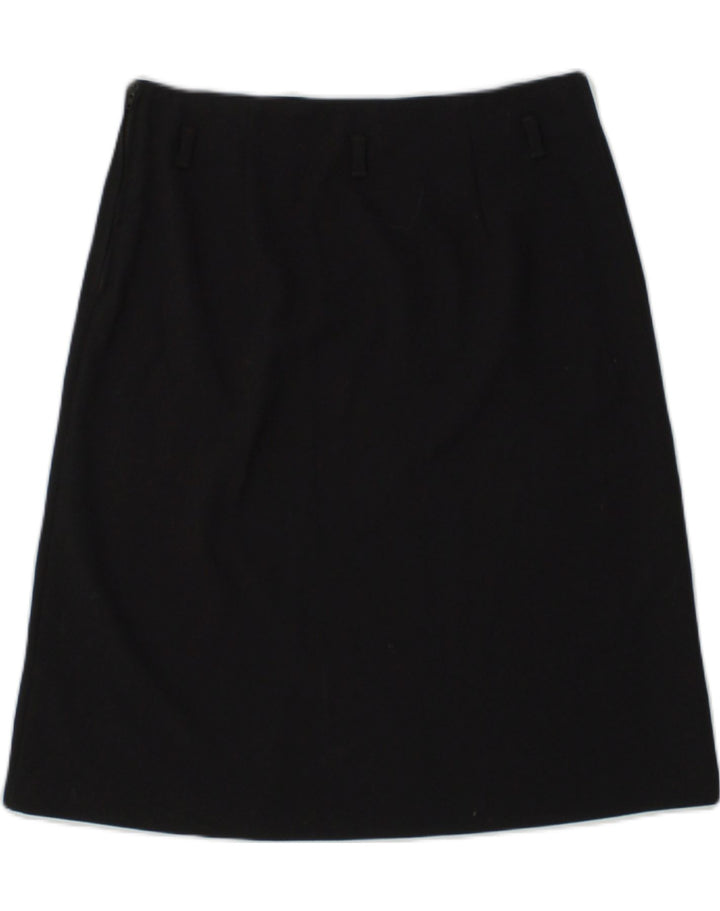 BENETTON Womens A-Line Skirt IT 40 Small W28  Black Polyester | Vintage Benetton | Thrift | Second-Hand Benetton | Used Clothing | Messina Hembry 
