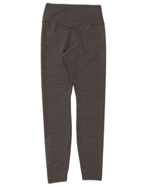 Женские леггинсы с рисунком Nike Dri Fit UK 4 XS, серый полиэстер с крапинками