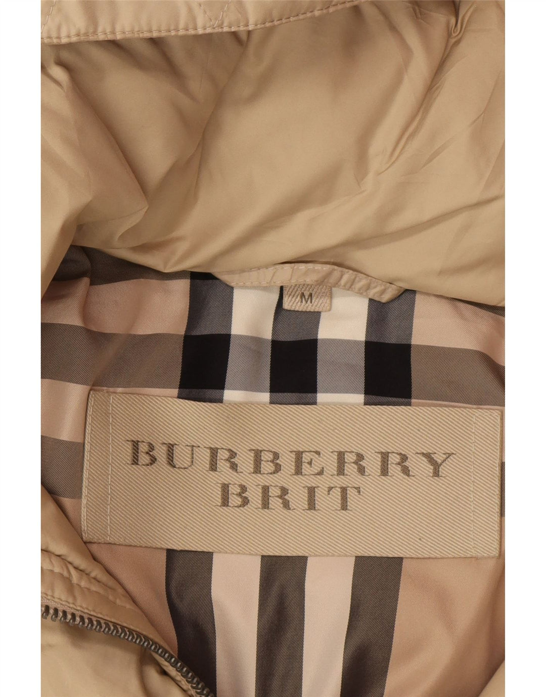 BURBERRY Женское стеганое пальто с капюшоном BRIT UK 12 Средний Бежевый Классический