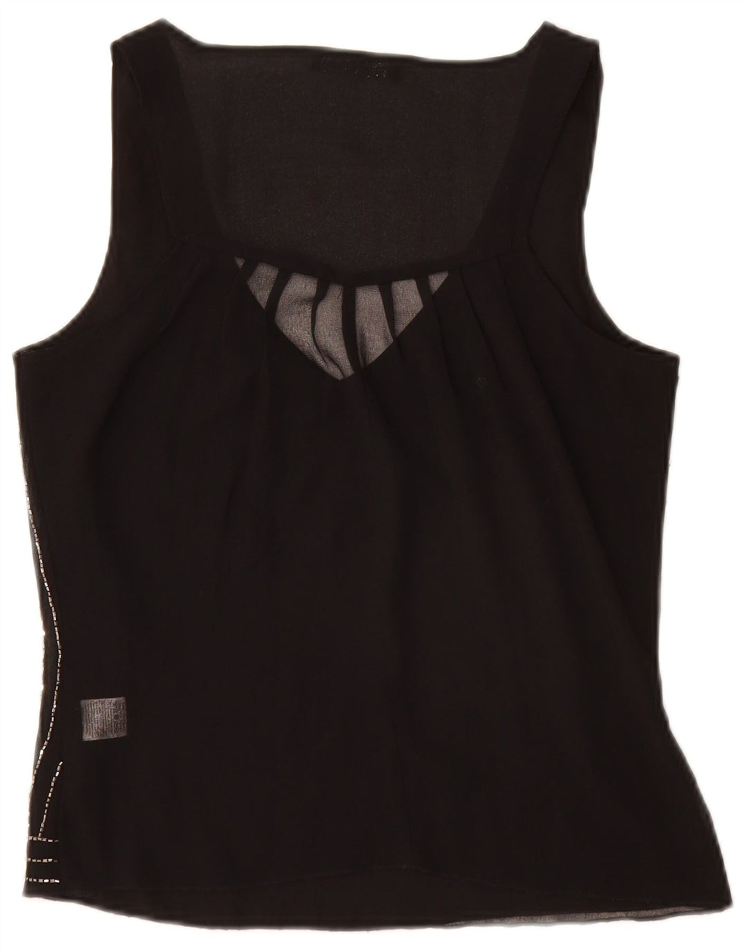 JANE NORMAN Женская блузка без рукавов, топ, Великобритания, 8, маленькая, черная полоска