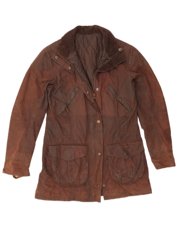 Женская куртка Barbour из вощеного хлопка UK 8, маленькая коричневая