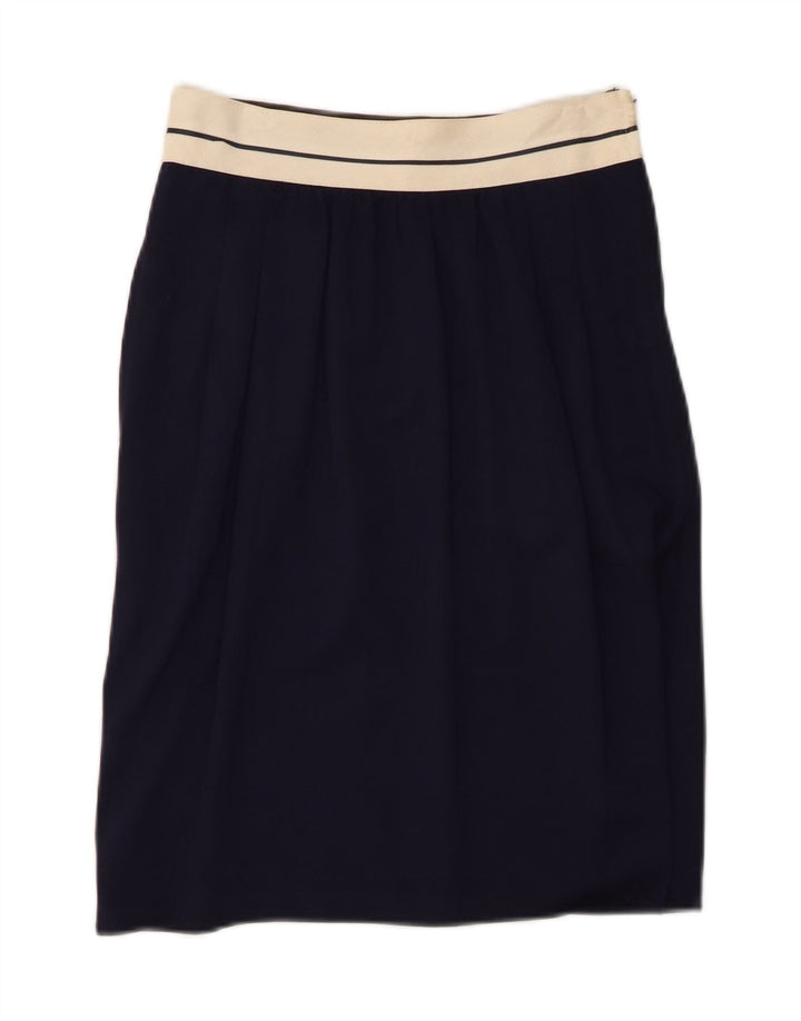 Женская прямая юбка Ferretti Studio UK 12 Medium W26 Темно-синий вискоза