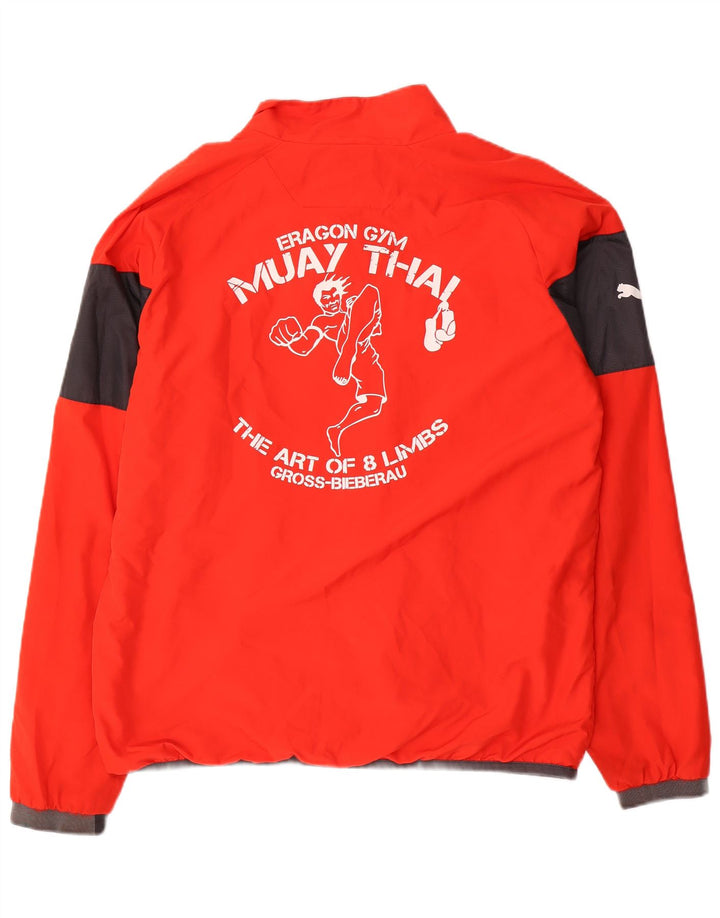 Мужская спортивная куртка с графическим рисунком Puma, большая красная спортивная куртка с цветными блоками