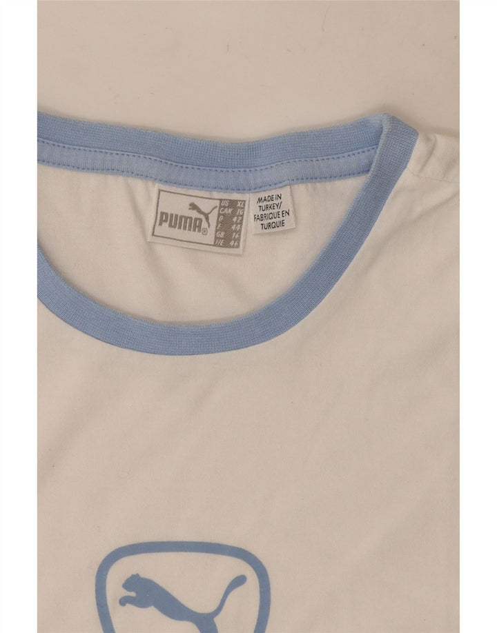 Женская футболка с рисунком Puma Top UK 14, средний белый