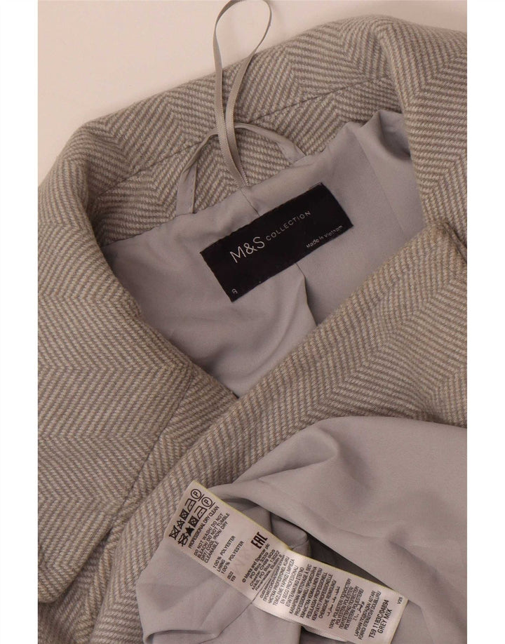 Женское пальто Marks & Spencer UK 8, маленькое серое полиэстер