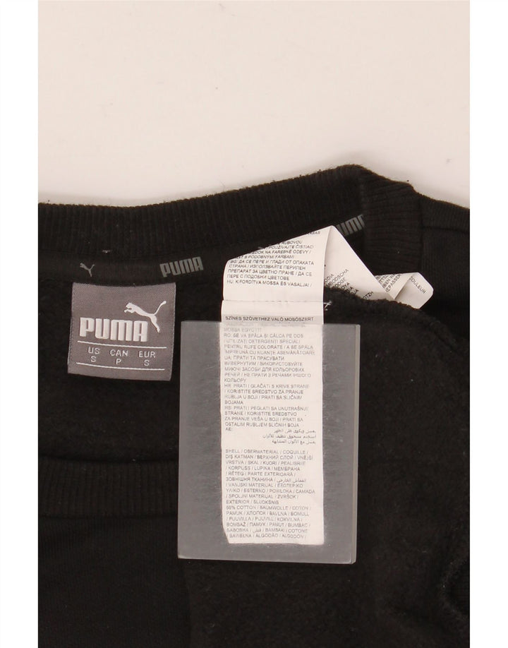 Мужской свитшот Puma, маленький черный хлопковый джемпер