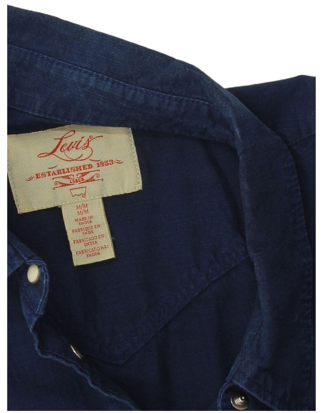 Женская рубашка Levi's UK 14, средний темно-синий хлопок