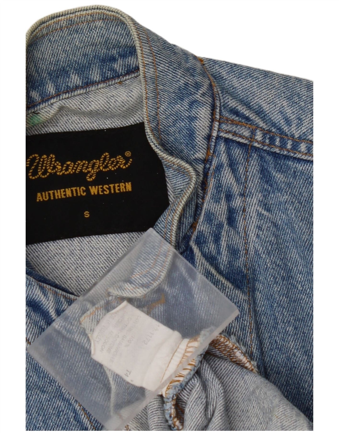 Мужской джинсовый жилет свободного покроя WRANGLER UK 36, маленький синий хлопок