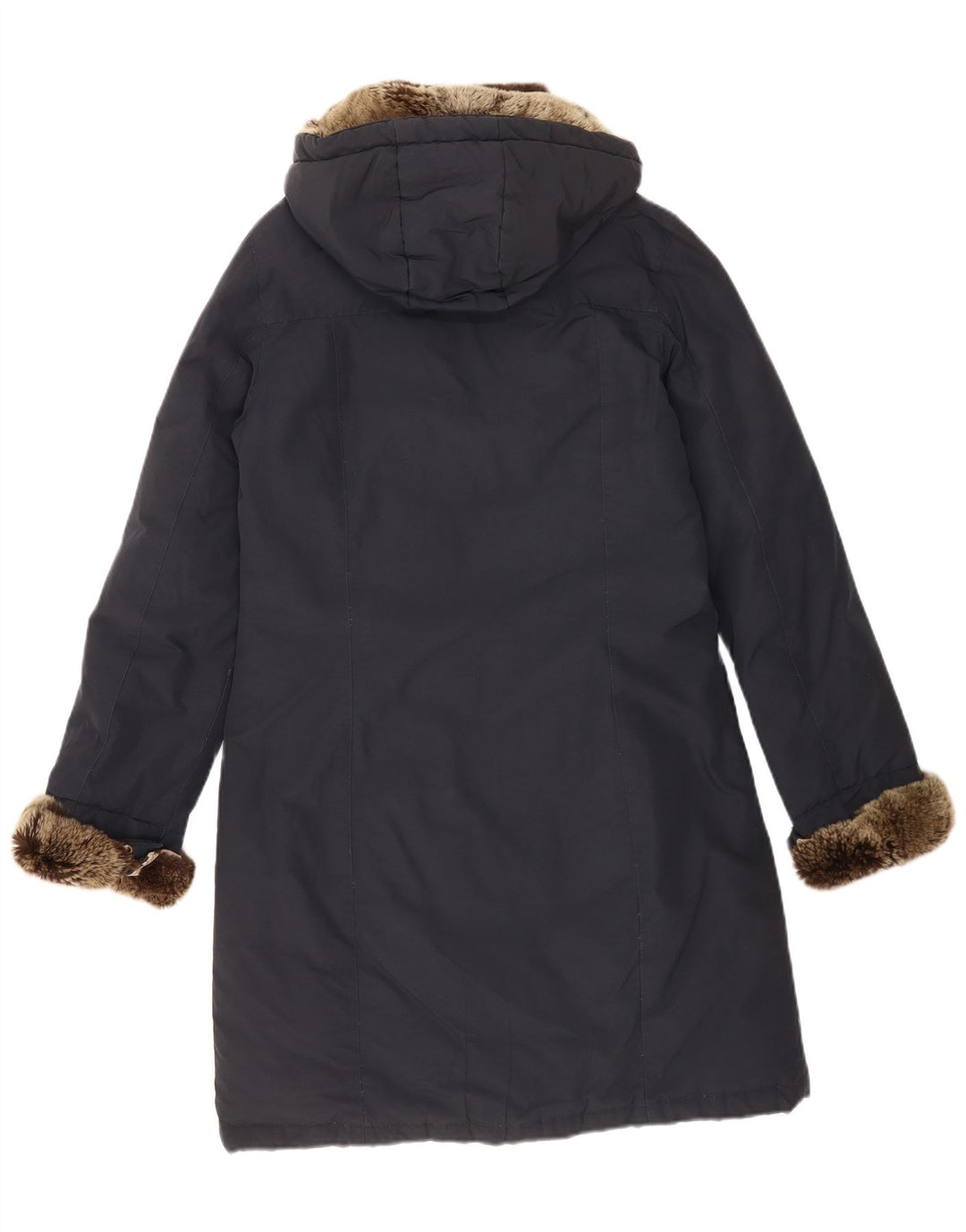 Мужское стеганое пальто с капюшоном Woolrich UK 38, средний темно-синий, хлопок