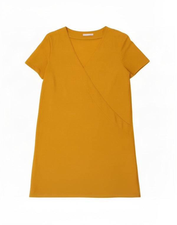 Женское платье-футболка Zara UK 14, средний желтый