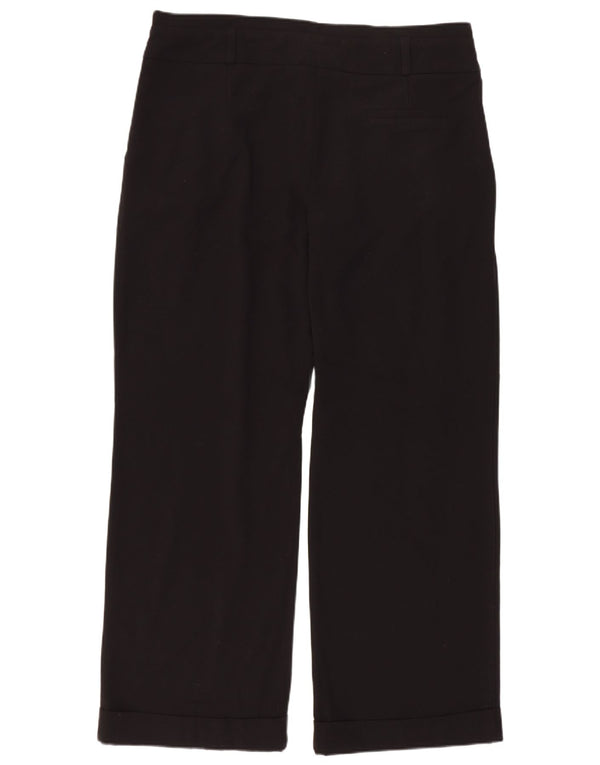 Женские укороченные брюки Topshop UK 14, большие W32 L27, черный полиэстер