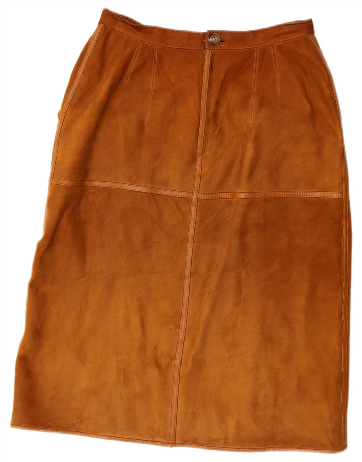 Юбка женская замшевая Lesy IT 46 Large W27 Коричневая кожа