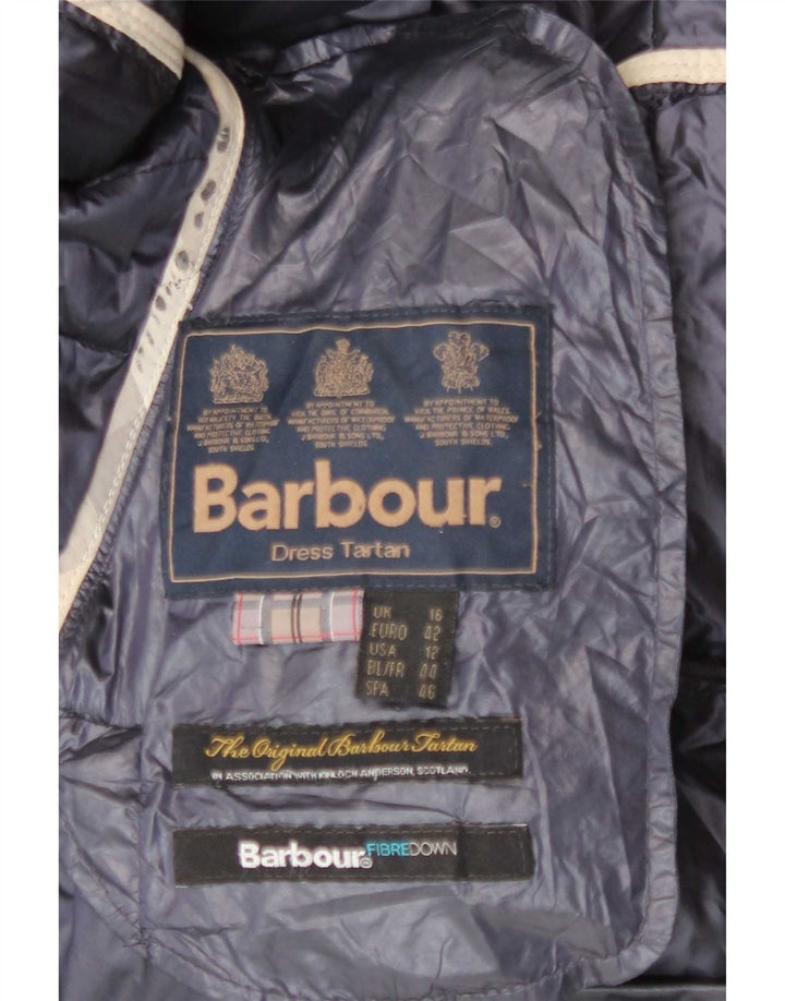 Женская стеганая куртка Barbour UK 16, большая, темно-синяя