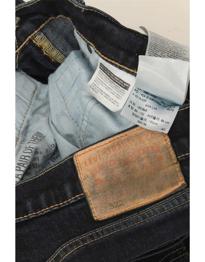 Мужские джинсы Levi's Slim 522 W34 L34 Темно-синие, хлопок