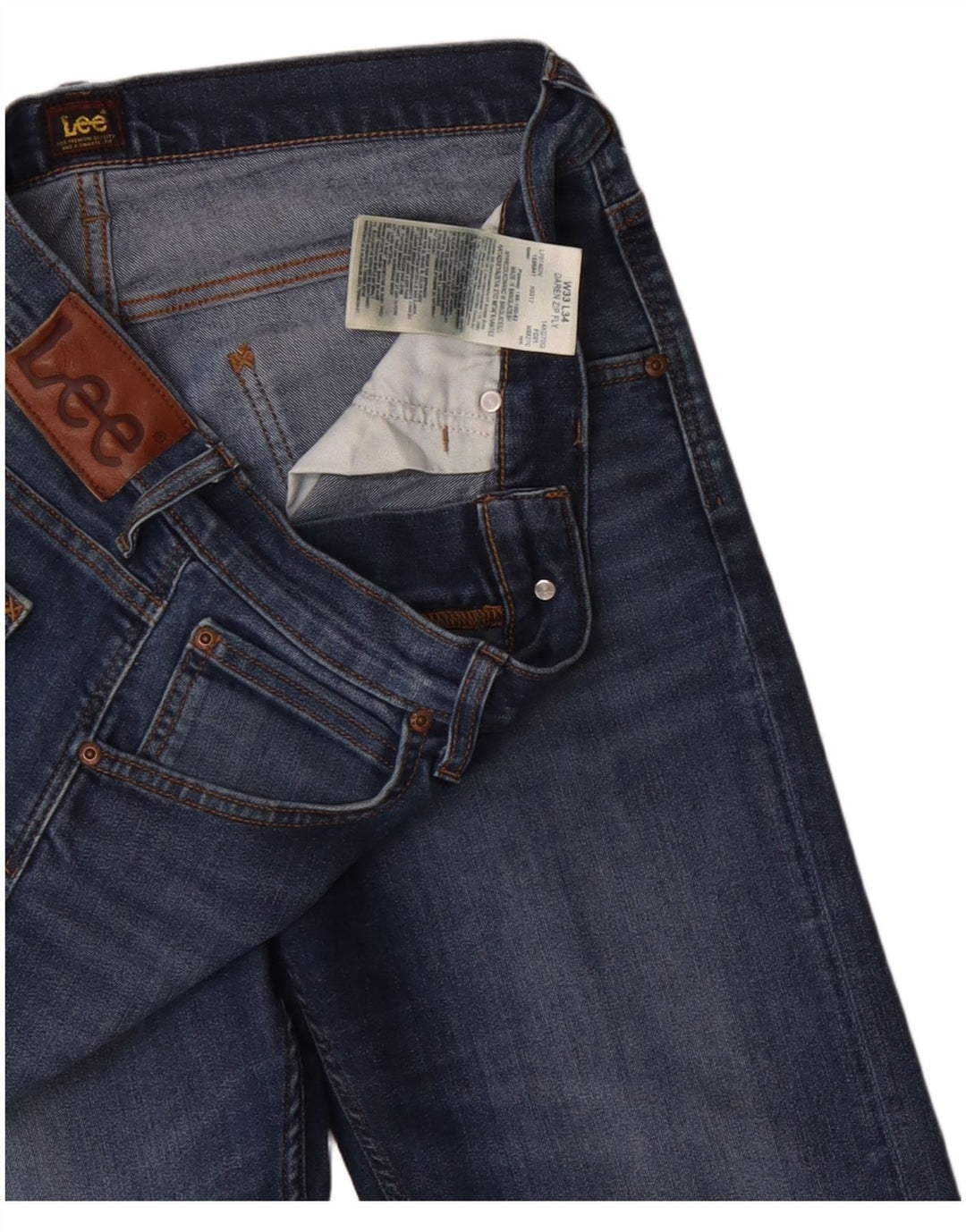 Мужские джинсы Lee Daren Slim W33 L34, синий хлопок