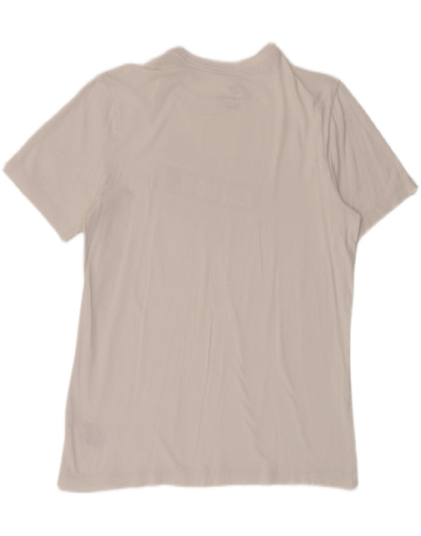 Мужская футболка с рисунком NIKE, средний белый хлопок, белый цвет