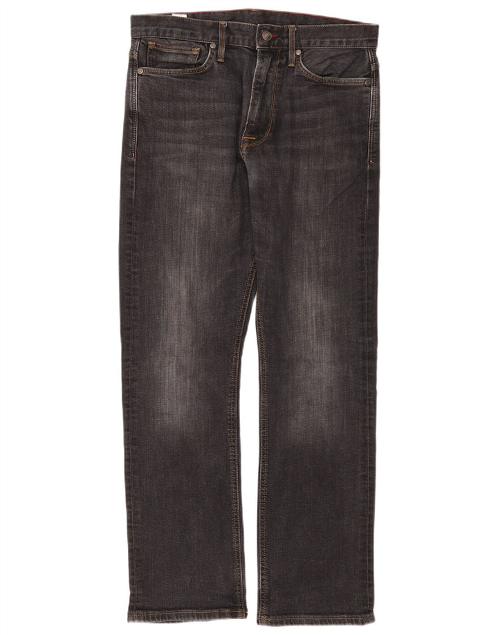 Мужские прямые джинсы Marks & Spencer Blue Harbour W34 L31, черный хлопок