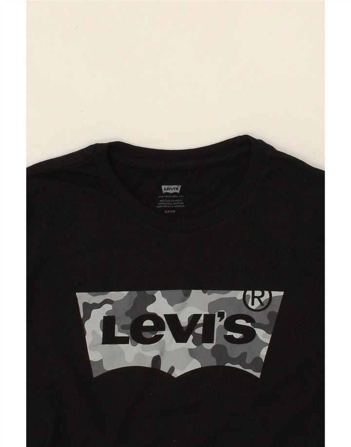 LEVI'S Mens Graphic T-Shirt Top Small Black Cotton Vintage Levi's and Second-Hand Levi's from Messina Hembry 