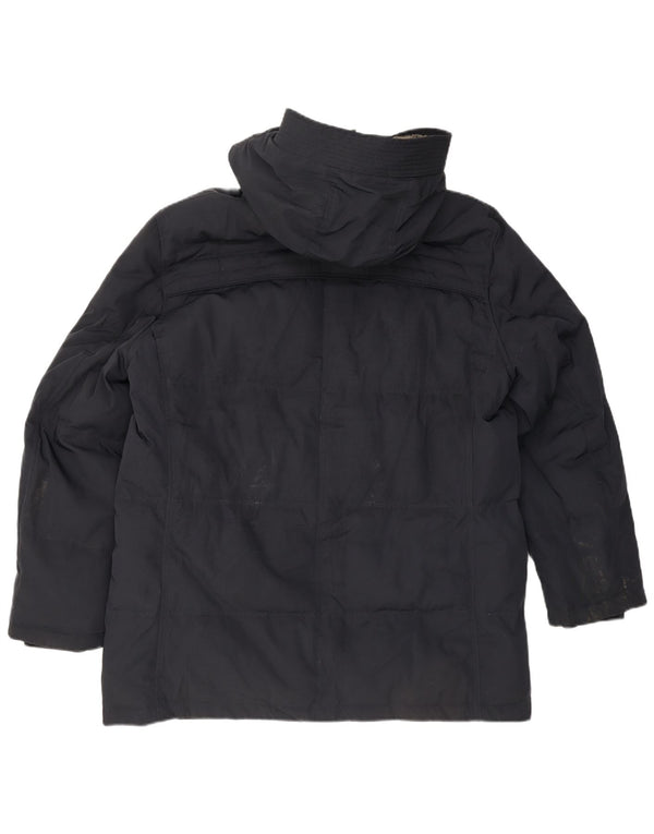 Мужское стеганое пальто с капюшоном Marks & Spencer Blue Harbour UK 42 XL темно-синее