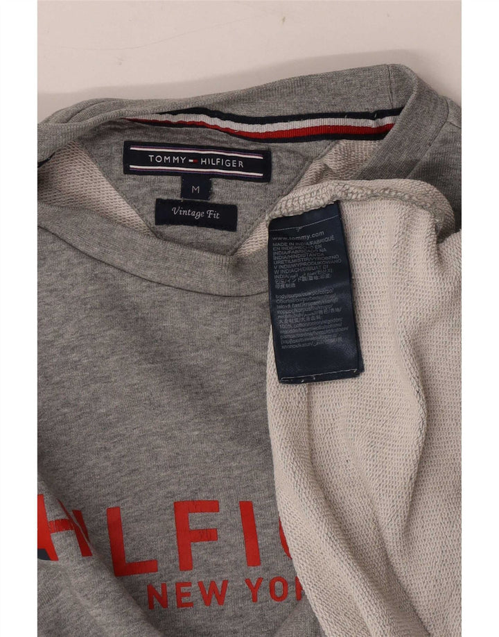 Мужской свитер Tommy Hilfiger в винтажном стиле, средний серый в крапинку