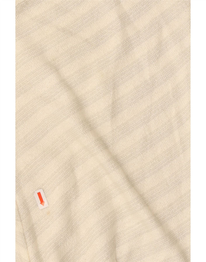 ВИНТАЖНЫЙ женский топ на бретельках UK 14, средний белый с шевроном