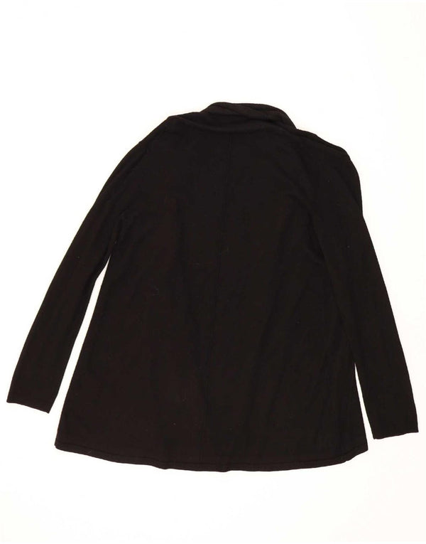 Женский открытый кардиган Zara UK 12, средний черный вискоза