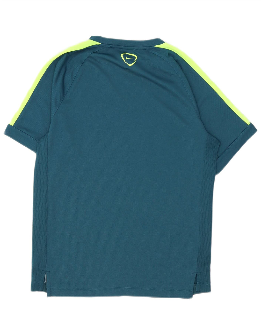 Мужская футболка Nike Dri Fit с графикой, верх среднего синего цвета, полиэстер с цветными блоками