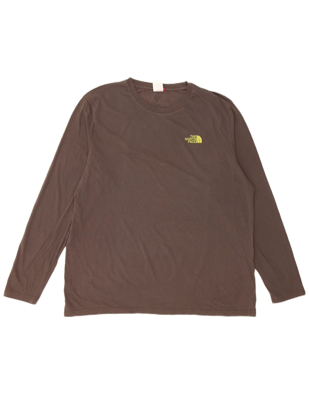 Мужской топ с рисунком The North Face, серый хлопок, длинный рукав, размер XL