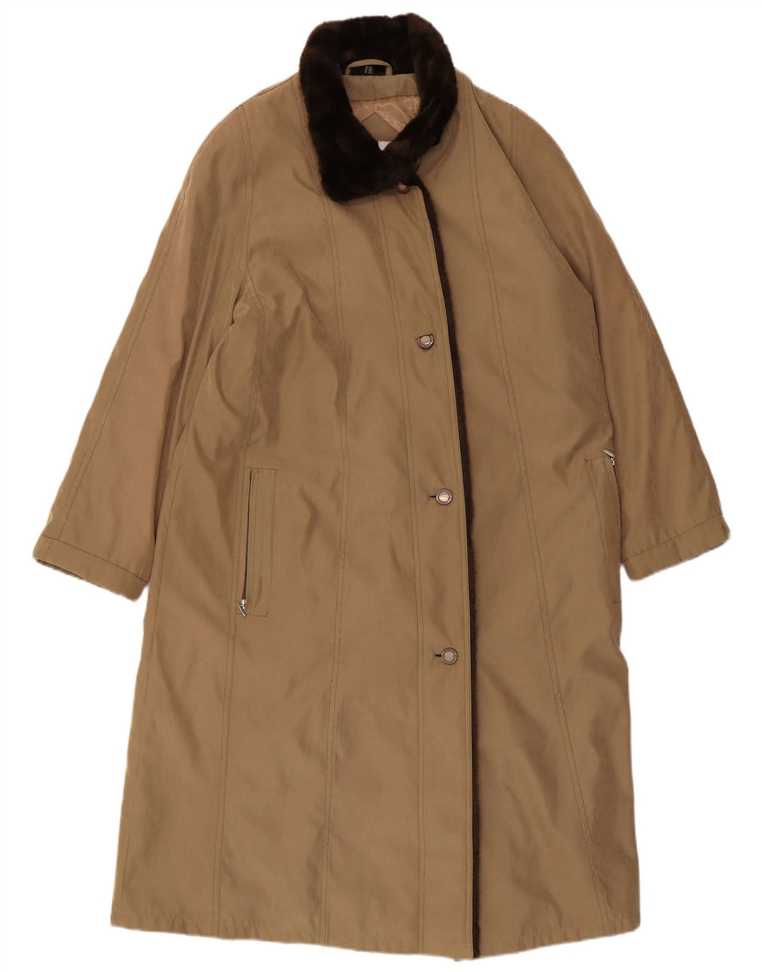 Женское пальто ENSIGN UK 16, большое, бежевое