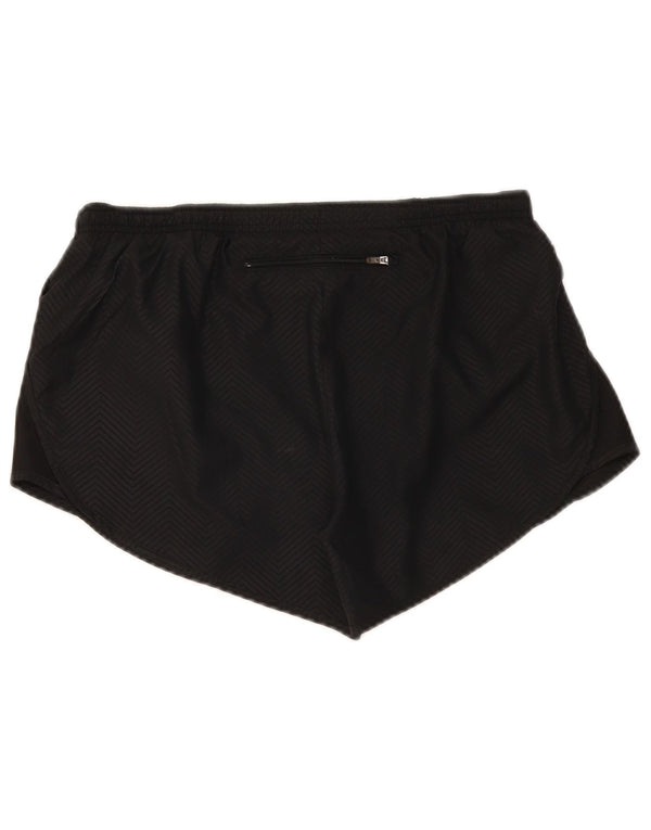 Женские спортивные шорты Nike Dri Fit UK 14, средний черный полиэстер с шевроном