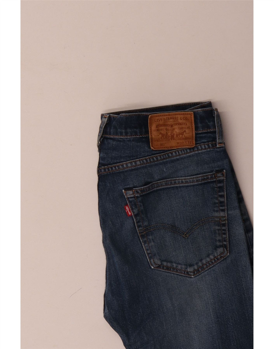 Мужские зауженные джинсы Levi's 502 W32 L29 синие, хлопок