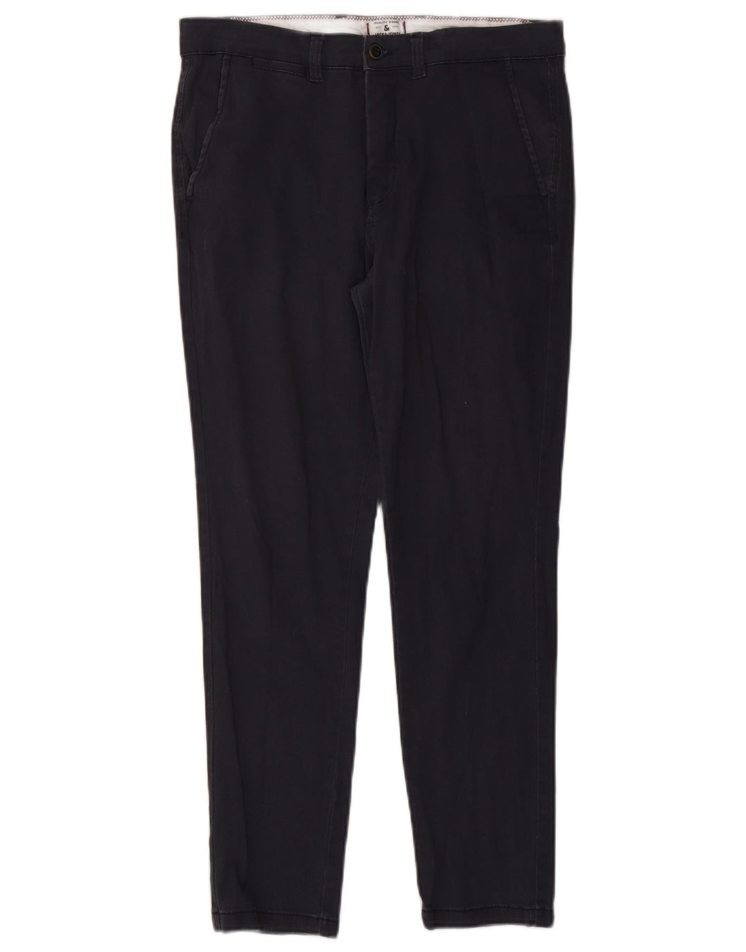 JACK & JONES Мужские узкие брюки-чинос W32 L28 Темно-синие хлопковые