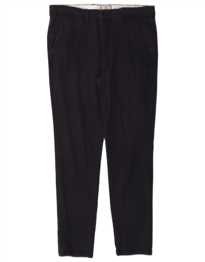 JACK & JONES Мужские узкие брюки-чинос W32 L28 Темно-синие хлопковые