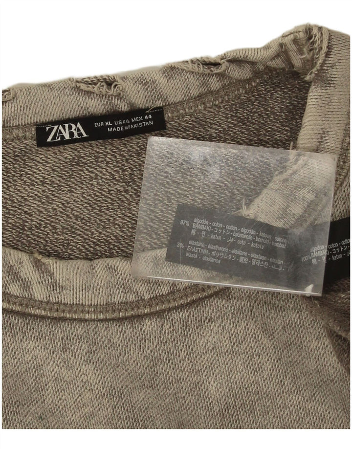 Мужской свитер Zara XL, серый хлопок