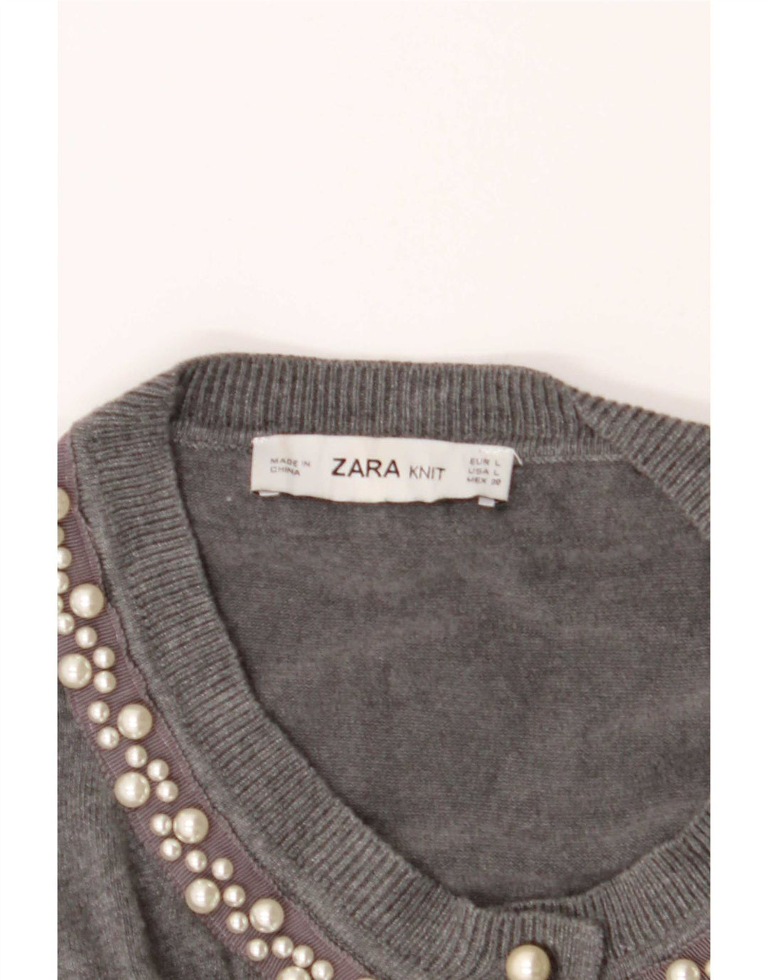 Женский кардиган Zara UK 14, большой серый цвет